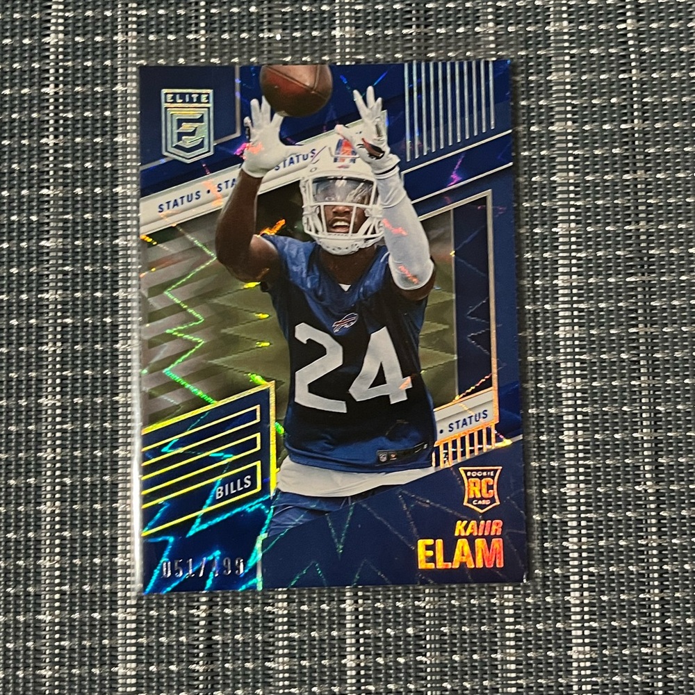 Num RC: 051/199 🏈 Kaiir Elam 2022 Panini Donruss Elite NFL Football Card #187